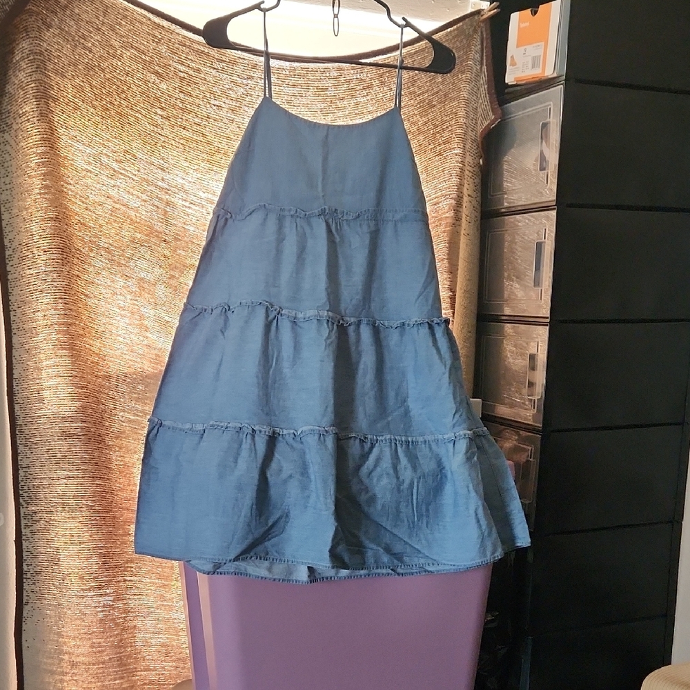 J for Justify Denim Blue Layered Dress